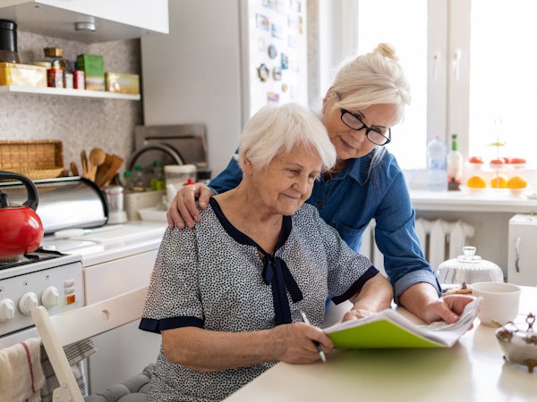 Older woman with a RAS assessor